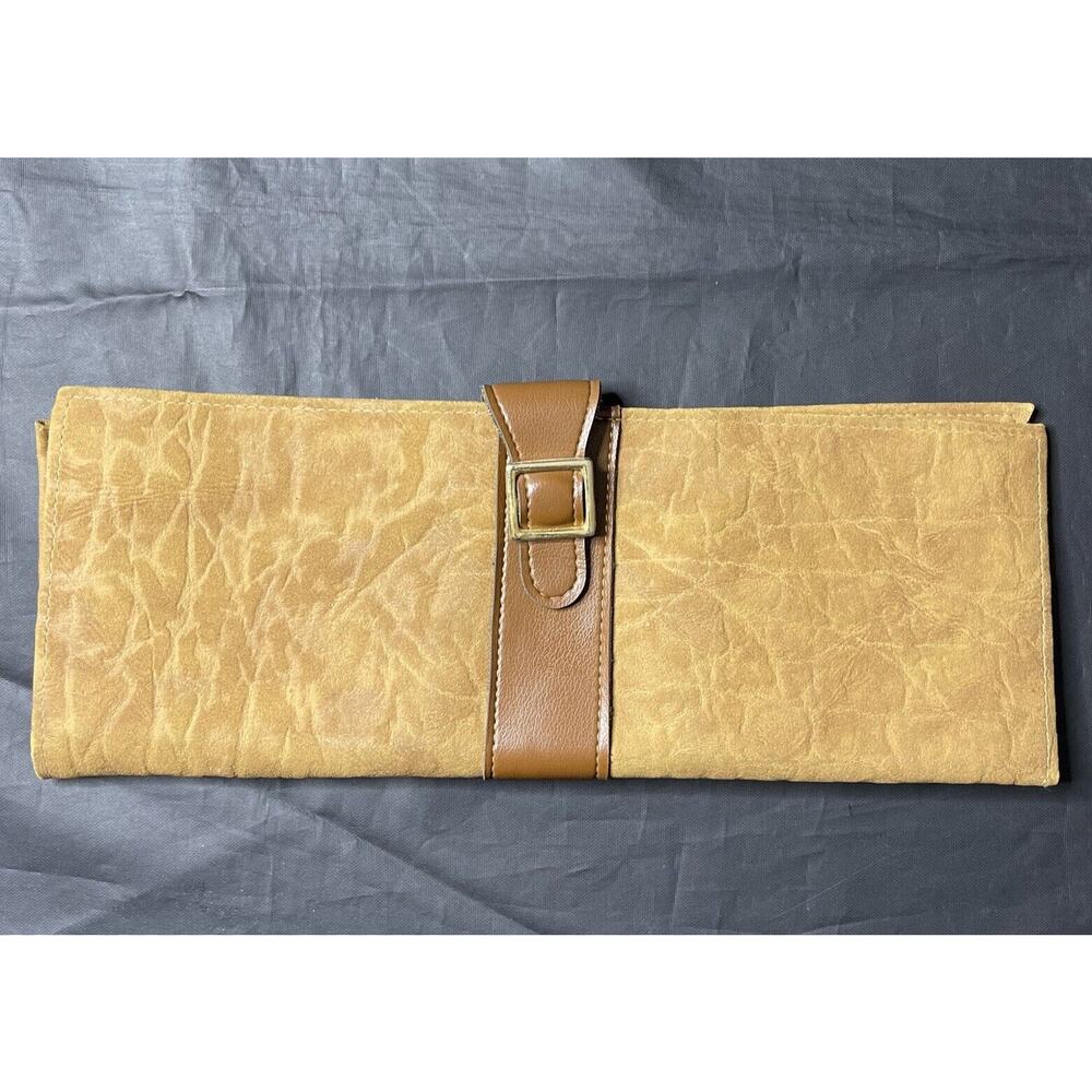 Vintage Rolf's Faux Leather Tie Valet / Case For Ties‎ Brown Missing Hook 14x5